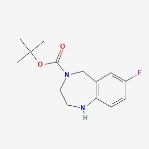 molecular formula C14H19FN2O2 B1294088 4-Boc-7-Fluoro-2,3,4,5-tetrahydro-1H-benzo[e][1,4]diazepine CAS No. 886364-36-9