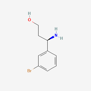 molecular formula C9H12BrNO B1294093 (3r)-3-Amino-3-(3-bromophenyl)propan-1-ol CAS No. 1213827-47-4