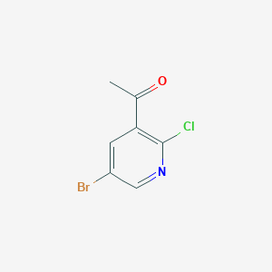 molecular formula C7H5BrClNO B1294094 1-(5-Bromo-2-chloropyridin-3-yl)ethanone CAS No. 886365-47-5