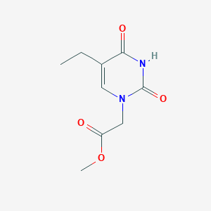 molecular formula C9H12N2O4 B12940946 Methyl 2-(5-ethyl-2,4-dioxo-3,4-dihydropyrimidin-1(2H)-yl)acetate 