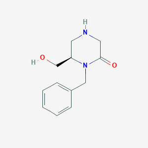 molecular formula C12H16N2O2 B1294095 (r)-1-Benzyl-6-hydroxymethyl-piperazin-2-one CAS No. 1217657-81-2