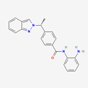 molecular formula C22H20N4O B12941079 N-(2-Aminophenyl)-4-[(1R)-1-(2H-indazol-2-yl)ethyl]benzamide CAS No. 920315-09-9