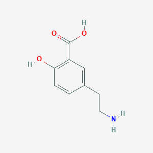 molecular formula C9H11NO3 B1294108 5-(2-Aminoethyl)-2-hydroxybenzoic acid CAS No. 4900-26-9