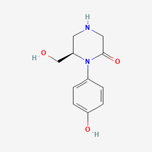 molecular formula C11H14N2O3 B1294111 (R)-6-Hydroxymethyl-1-(4-hydroxy-phenyl)-piperazin-2-one CAS No. 1217608-77-9