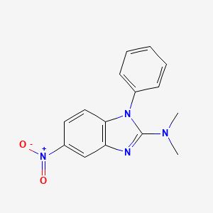 molecular formula C15H14N4O2 B12941201 N,N-Dimethyl-5-nitro-1-phenyl-1H-benzimidazol-2-amine CAS No. 832102-66-6