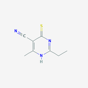 molecular formula C8H9N3S B1294121 2-Ethyl-4-mercapto-6-methylpyrimidine-5-carbonitrile 