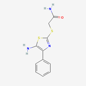 molecular formula C11H11N3OS2 B1294127 2-[(5-Amino-4-phenyl-1,3-thiazol-2-yl)thio]acetamide 