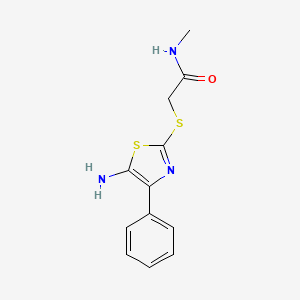 molecular formula C12H13N3OS2 B1294128 2-[(5-amino-4-phenyl-1,3-thiazol-2-yl)thio]-N-methylacetamide 