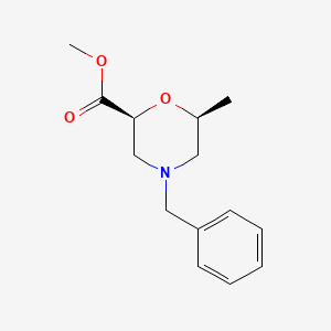 molecular formula C14H19NO3 B12941418 Methyl (2S,6S)-4-benzyl-6-methylmorpholine-2-carboxylate 