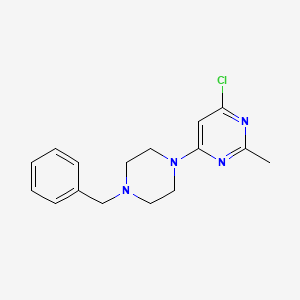 B1294156 4-(4-Benzylpiperazino)-6-chloro-2-methylpyrimidine CAS No. 1017782-74-9