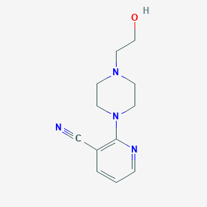 molecular formula C12H16N4O B1294157 2-[4-(2-Hydroxyethyl)piperazino]nicotinonitrile CAS No. 1017782-85-2