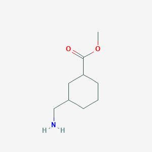 molecular formula C9H17NO2 B12941621 Methyl 3-(aminomethyl)cyclohexane-1-carboxylate 