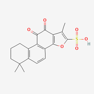 molecular formula C19H18O6S B12941685 Tanshinone iia sulfonic acid CAS No. 105937-56-2