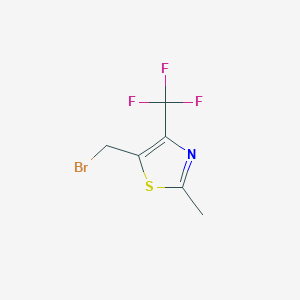 molecular formula C6H5BrF3NS B1294204 5-(Bromomethyl)-2-methyl-4-(trifluoromethyl)-1,3-thiazole CAS No. 1000339-73-0