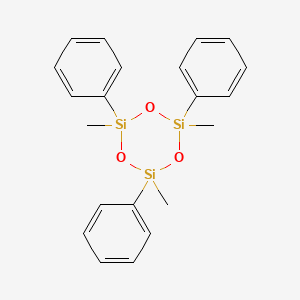 molecular formula C21H24O3Si3 B1294220 Cyclotrisiloxane, 2,4,6-trimethyl-2,4,6-triphenyl- CAS No. 546-45-2