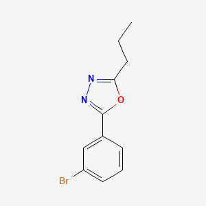 molecular formula C11H11BrN2O B1294226 2-(3-Bromophenyl)-5-propyl-1,3,4-oxadiazole CAS No. 957065-95-1