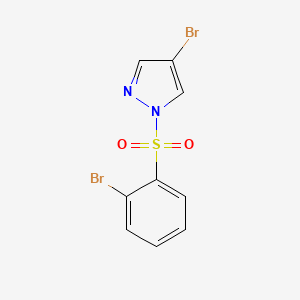 molecular formula C9H6Br2N2O2S B1294232 4-Bromo-1-((2-bromophenyl)sulfonyl)-1H-pyrazole CAS No. 957062-77-0