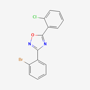 molecular formula C14H8BrClN2O B1294233 3-(2-Bromophenyl)-5-(2-chlorophenyl)-1,2,4-oxadiazole CAS No. 1000339-28-5