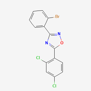 molecular formula C14H7BrCl2N2O B1294234 3-(2-Bromophenyl)-5-(2,4-dichlorophenyl)-1,2,4-oxadiazole CAS No. 1000339-26-3