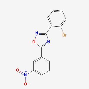 molecular formula C14H8BrN3O3 B1294235 3-(2-Bromophenyl)-5-(3-nitrophenyl)-1,2,4-oxadiazole CAS No. 1000339-27-4