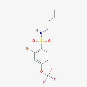 molecular formula C11H13BrF3NO3S B1294258 2-bromo-N-butyl-4-(trifluoromethoxy)benzenesulfonamide CAS No. 957062-76-9
