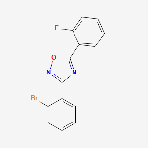 molecular formula C14H8BrFN2O B1294259 3-(2-Bromophenyl)-5-(2-fluorophenyl)-1,2,4-oxadiazole CAS No. 1000339-25-2