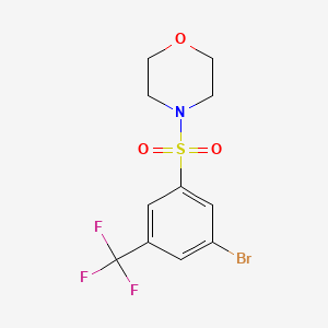 molecular formula C11H11BrF3NO3S B1294267 4-((3-Bromo-5-(trifluoromethyl)phenyl)sulfonyl)morpholine CAS No. 951884-77-8