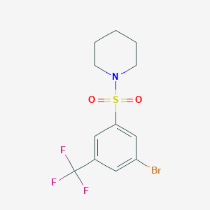 molecular formula C12H13BrF3NO2S B1294271 1-(3-Bromo-5-trifluoromethylphenylsulfonyl)piperidine CAS No. 951884-69-8