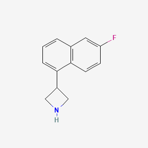 molecular formula C13H12FN B12942726 3-(6-Fluoronaphthalen-1-yl)azetidine 