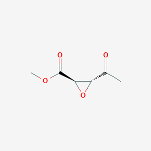 molecular formula C6H8O4 B129428 Methyl (2R,3R)-3-acetyloxirane-2-carboxylate CAS No. 153763-78-1
