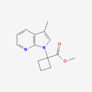 molecular formula C14H16N2O2 B12942826 Methyl 1-(3-methyl-1H-pyrrolo[2,3-b]pyridin-1-yl)cyclobutane-1-carboxylate 