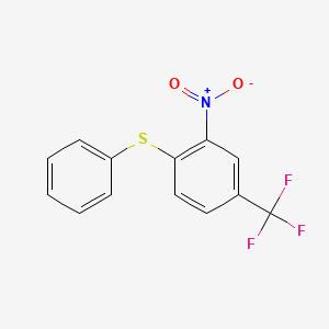 molecular formula C13H8F3NO2S B1294325 alpha,alpha,alpha-Trifluoro-3-nitro-4-(phenylthio)toluene CAS No. 346-44-1