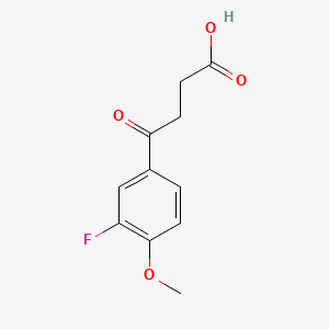 molecular formula C11H11FO4 B1294327 3-(3-Fluoro-4-methoxybenzoyl)propionic acid CAS No. 347-63-7