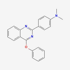 molecular formula C22H19N3O B12943609 N,N-Dimethyl-4-(4-phenoxyquinazolin-2-yl)aniline CAS No. 79916-51-1