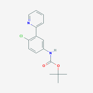 molecular formula C16H17ClN2O2 B12943619 tert-butyl N-[4-chloro-3-(pyridin-2-yl)phenyl]carbamate 