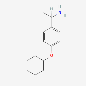 molecular formula C14H21NO B1294372 1-[4-(Cyclohexyloxy)phenyl]ethan-1-amine CAS No. 103153-27-1