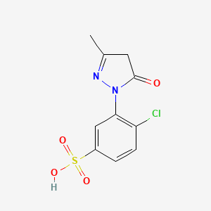 molecular formula C10H9ClN2O4S B1294382 4-Chloro-3-(3-methyl-5-oxo-2-pyrazolin-1-yl)benzenesulfonic acid CAS No. 88-76-6
