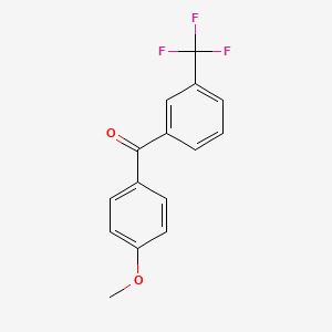 molecular formula C15H11F3O2 B1294417 4'-Methoxy-3-(trifluoromethyl)benzophenone CAS No. 845-05-6