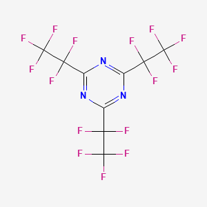molecular formula C9F15N3 B1294420 2,4,6-Tris(pentafluoroethyl)-1,3,5-triazine CAS No. 858-46-8