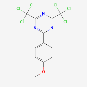 B1294438 2-(4-Methoxyphenyl)-4,6-bis(trichloromethyl)-1,3,5-triazine CAS No. 3584-23-4