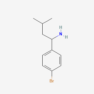 molecular formula C11H16BrN B12944388 1-(4-Bromophenyl)-3-methylbutan-1-amine 