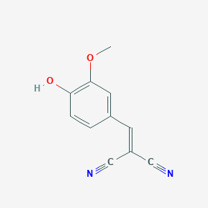 molecular formula C11H8N2O2 B1294441 2-[(4-Hydroxy-3-methoxyphenyl)methylidene]propanedinitrile CAS No. 3696-12-6