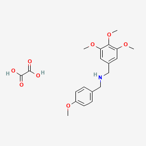 molecular formula C20H25NO8 B12944419 N-(4-Methoxybenzyl)-1-(3,4,5-trimethoxyphenyl)methanamine oxalate 