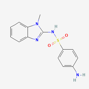 molecular formula C14H14N4O2S B12944627 4-Amino-N-(1-methyl-1H-benzimidazol-2-yl)benzenesulfonamide CAS No. 193696-71-8