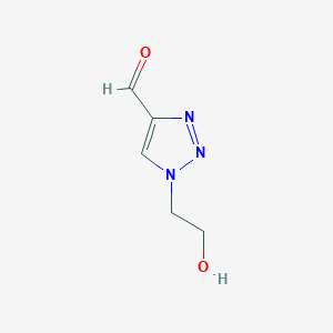B129449 1-(2-Hydroxyethyl)-1,2,3-triazole-4-carbaldehyde CAS No. 158877-12-4