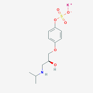 molecular formula C12H18KNO6S B12945033 Potassium (S)-4-(2-hydroxy-3-(isopropylamino)propoxy)phenyl sulfate 