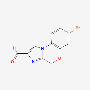 molecular formula C11H7BrN2O2 B12945151 7-Bromo-4H-benzo[b]imidazo[1,2-d][1,4]oxazine-2-carbaldehyde 