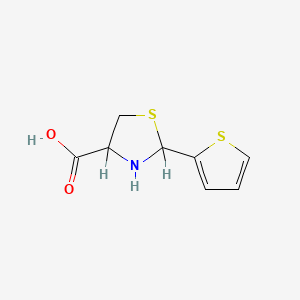 molecular formula C8H9NO2S2 B1294519 2-(2-Thienyl)-1,3-thiazolidine-4-carboxylic acid CAS No. 32451-19-7