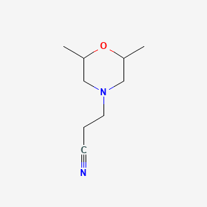 molecular formula C9H16N2O B1294537 3-(2,6-Dimethylmorpholin-4-yl)propanenitrile CAS No. 84145-73-3