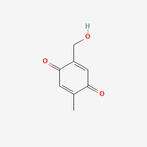 molecular formula C8H8O3 B1294547 对苯醌，2-(羟甲基)-5-甲基- CAS No. 40870-52-8